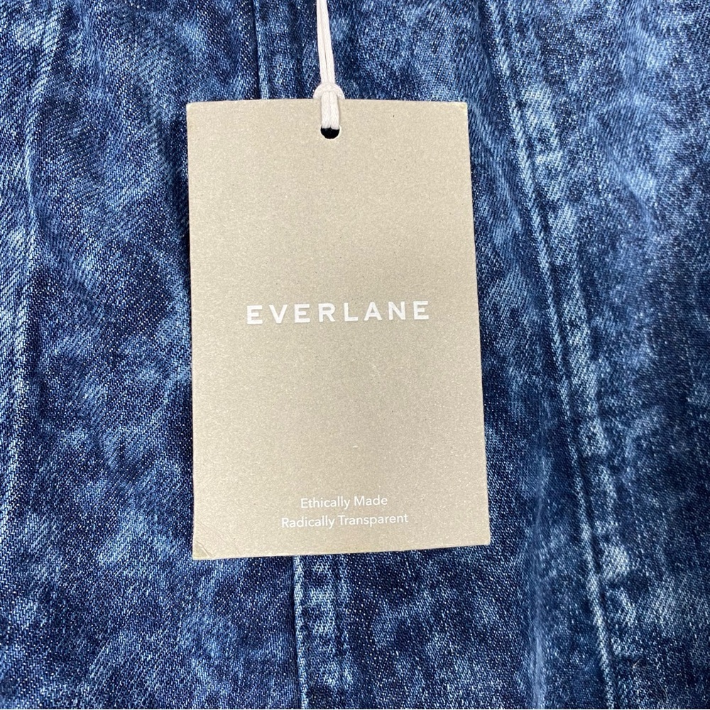 Everlane Blue Acid Wash Jean Shorts large brand new denim - Picture 2 of 6